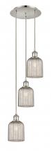  113B-3P-PN-G559-5ME - Bridal Veil - 3 Light - 12 inch - Polished Nickel - Cord Hung - Multi Pendant