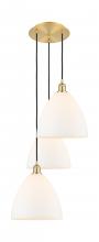 Innovations Lighting 113B-3P-SG-GBD-121 - Bristol - 3 Light - 19 inch - Satin Gold - Cord Hung - Multi Pendant