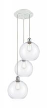 Innovations Lighting 113B-3P-WPC-G122-10 - Athens - 3 Light - 17 inch - White Polished Chrome - Cord Hung - Multi Pendant