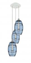 Innovations Lighting 113B-3P-WPC-G557-8BL - Vaz - 3 Light - 15 inch - White Polished Chrome - Cord Hung - Multi Pendant