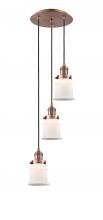 Innovations Lighting 113F-3P-AC-G181S - Canton - 3 Light - 12 inch - Antique Copper - Cord hung - Multi Pendant