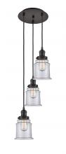 Innovations Lighting 113F-3P-OB-G182 - Canton - 3 Light - 13 inch - Oil Rubbed Bronze - Cord hung - Multi Pendant