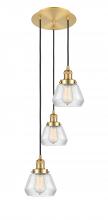  113F-3P-SG-G172 - Fulton - 3 Light - 14 inch - Satin Gold - Cord hung - Multi Pendant