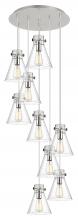 Innovations Lighting 119-410-1PS-PN-G411-8SDY - Newton Cone - 9 Light - 22 inch - Polished Nickel - Multi Pendant