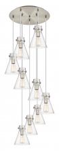 Innovations Lighting 119-410-1PS-SN-G411-8SDY - Newton Cone - 9 Light - 22 inch - Brushed Satin Nickel - Multi Pendant