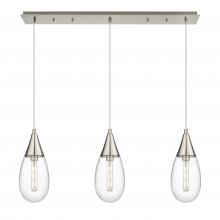 Innovations Lighting 123-450-1P-SN-G450-6CL - Malone - 3 Light - 38 inch - Brushed Satin Nickel - Linear Pendant