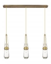 Innovations Lighting 123-452-1P-BB-G452-4CL - Milan - 3 Light - 36 inch - Brushed Brass - Linear Pendant