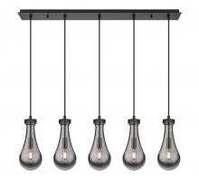 Innovations Lighting 125-451-1P-BK-G451-5SM - Owego - 5 Light - 37 inch - Matte Black - Linear Pendant