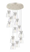 Innovations Lighting 126-410-1PS-PN-G412-8CL - Newton Bell - 12 Light - 27 inch - Polished Nickel - Multi Pendant