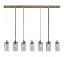 Innovations Lighting 127B-7P-BB-G434-7SM - Crown Point - 7 Light - 49 inch - Brushed Brass - Linear Pendant