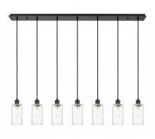 Innovations Lighting 127B-7P-BK-G434-7CL - Crown Point - 7 Light - 49 inch - Matte Black - Linear Pendant