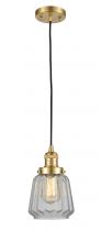 Innovations Lighting 201C-SG-G142 - Chatham - 1 Light - 7 inch - Satin Gold - Cord hung - Mini Pendant