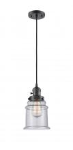 Innovations Lighting 201CSW-OB-G184 - Canton - 1 Light - 6 inch - Oil Rubbed Bronze - Cord hung - Mini Pendant