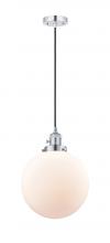  201CSW-PC-G201-10-LED - Beacon - 1 Light - 10 inch - Polished Chrome - Cord hung - Mini Pendant