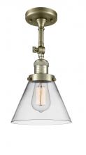 Innovations Lighting 201F-AB-G42-LED - Cone - 1 Light - 8 inch - Antique Brass - Semi-Flush Mount