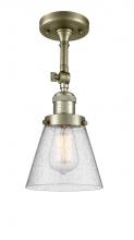 Innovations Lighting 201F-AB-G64-LED - Cone - 1 Light - 6 inch - Antique Brass - Semi-Flush Mount