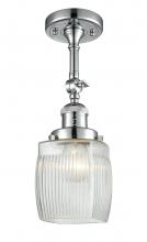 Innovations Lighting 201F-PC-G302-LED - Colton - 1 Light - 6 inch - Polished Chrome - Semi-Flush Mount