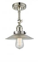 Innovations Lighting 201F-PN-G2-LED - Halophane - 1 Light - 9 inch - Polished Nickel - Semi-Flush Mount