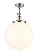 Innovations Lighting 201F-PN-G201-14 - Beacon - 1 Light - 14 inch - Polished Nickel - Semi-Flush Mount