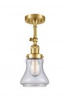  201F-SG-G194 - Bellmont - 1 Light - 6 inch - Satin Gold - Semi-Flush Mount