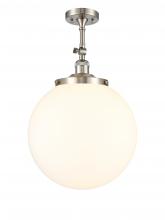 Innovations Lighting 201F-SN-G201-14 - Beacon - 1 Light - 14 inch - Brushed Satin Nickel - Semi-Flush Mount