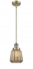 Innovations Lighting 201S-AB-G146 - Chatham - 1 Light - 7 inch - Antique Brass - Stem Hung - Mini Pendant