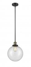  201S-BAB-G204-10 - Beacon - 1 Light - 10 inch - Black Antique Brass - Stem Hung - Mini Pendant