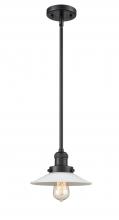 Innovations Lighting 201S-BK-G1 - Halophane - 1 Light - 9 inch - Matte Black - Stem Hung - Mini Pendant