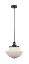  201S-BK-G541 - Oxford - 1 Light - 12 inch - Matte Black - Stem Hung - Mini Pendant