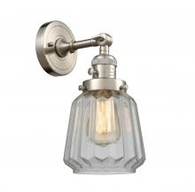 Innovations Lighting 203SW-SN-G142-LED - Chatham - 1 Light - 7 inch - Brushed Satin Nickel - Sconce