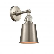 Innovations Lighting 203SW-SN-M9-SN-LED - Addison - 1 Light - 5 inch - Brushed Satin Nickel - Sconce