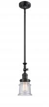  206-BK-G184S - Canton - 1 Light - 5 inch - Matte Black - Stem Hung - Mini Pendant