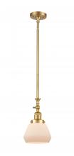  206-SG-G171 - Fulton - 1 Light - 7 inch - Satin Gold - Stem Hung - Mini Pendant