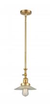  206-SG-G2 - Halophane - 1 Light - 9 inch - Satin Gold - Stem Hung - Mini Pendant