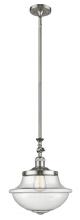  206-SN-G544 - Oxford - 1 Light - 12 inch - Brushed Satin Nickel - Stem Hung - Mini Pendant