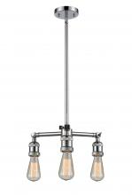 Innovations Lighting 207-PC - Bare Bulb - 3 Light - 15 inch - Polished Chrome - Stem Hung - Chandelier