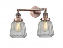  208-AC-G142 - Chatham - 2 Light - 16 inch - Antique Copper - Bath Vanity Light