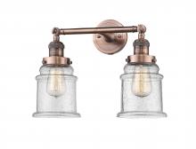 Innovations Lighting 208-AC-G184-LED - Canton - 2 Light - 17 inch - Antique Copper - Bath Vanity Light