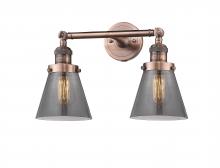 Innovations Lighting 208-AC-G63 - Cone - 2 Light - 16 inch - Antique Copper - Bath Vanity Light