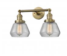 Innovations Lighting 208-BB-G172-LED - Fulton - 2 Light - 17 inch - Brushed Brass - Bath Vanity Light