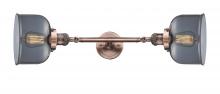 Innovations Lighting 208L-AC-G73-LED - Bell - 2 Light - 8 inch - Antique Copper - Bath Vanity Light