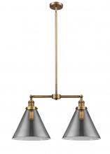 Innovations Lighting 209-BB-G43-L - Cone - 2 Light - 21 inch - Brushed Brass - Stem Hung - Island Light