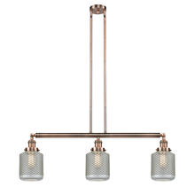 Innovations Lighting 213-AC-G262 - Stanton - 3 Light - 39 inch - Antique Copper - Stem Hung - Island Light