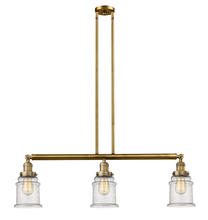 Innovations Lighting 213-BB-G184-LED - Canton - 3 Light - 39 inch - Brushed Brass - Stem Hung - Island Light