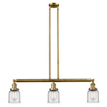 Innovations Lighting 213-BB-G52-LED - Bell - 3 Light - 38 inch - Brushed Brass - Stem Hung - Island Light