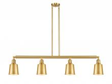 Innovations Lighting 214-SG-M9-SG - Addison - 4 Light - 50 inch - Satin Gold - Stem Hung - Island Light