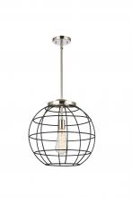 Innovations Lighting 221-1S-PN-CE-16-BK - Lake Placid - 1 Light - 16 inch - Polished Nickel - Pendant