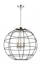 Innovations Lighting 221-3S-PN-CE-22-BK - Lake Placid - 3 Light - 22 inch - Polished Nickel - Pendant