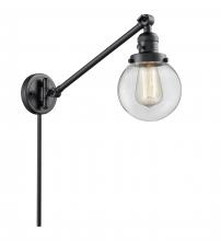 Innovations Lighting 237-BK-G202-6 - Beacon - 1 Light - 6 inch - Matte Black - Swing Arm