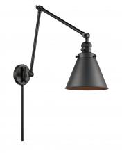  238-BK-M13-BK - Appalachian - 1 Light - 8 inch - Matte Black - Swing Arm